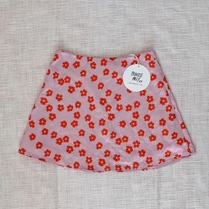 princess polly pink floral skirt